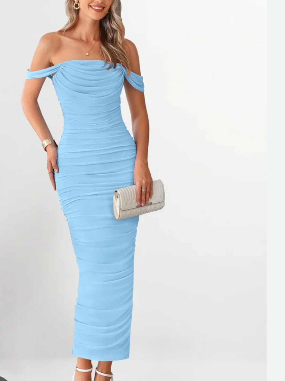 Pretty garden nwt stretch midi dress can be for baby shower off shoulders large